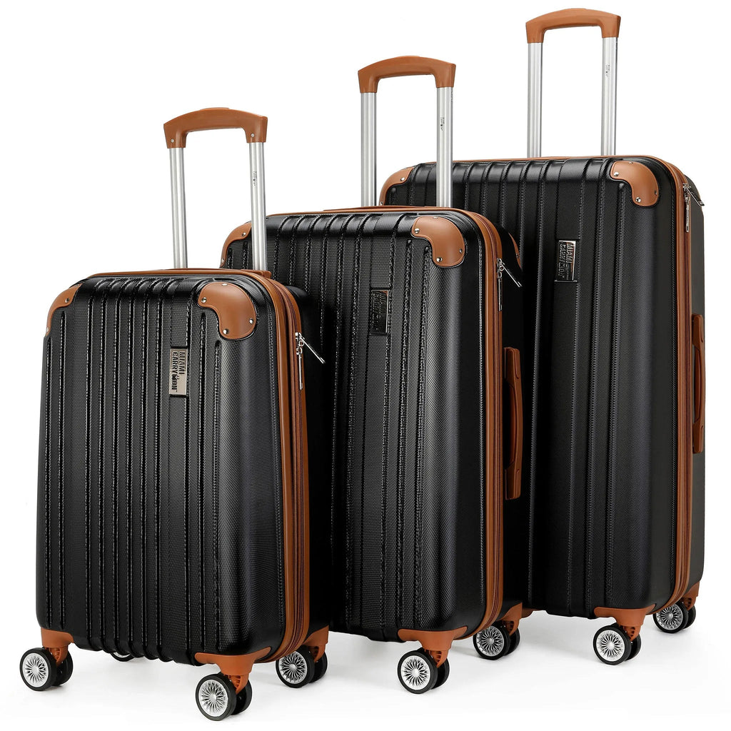 Collins 3 Piece Expandable Retro Luggage Set Travellty
