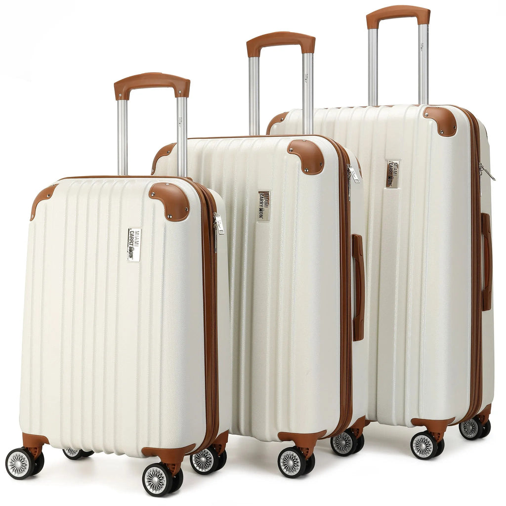 Collins 3 Piece Expandable Retro Luggage Set Travellty