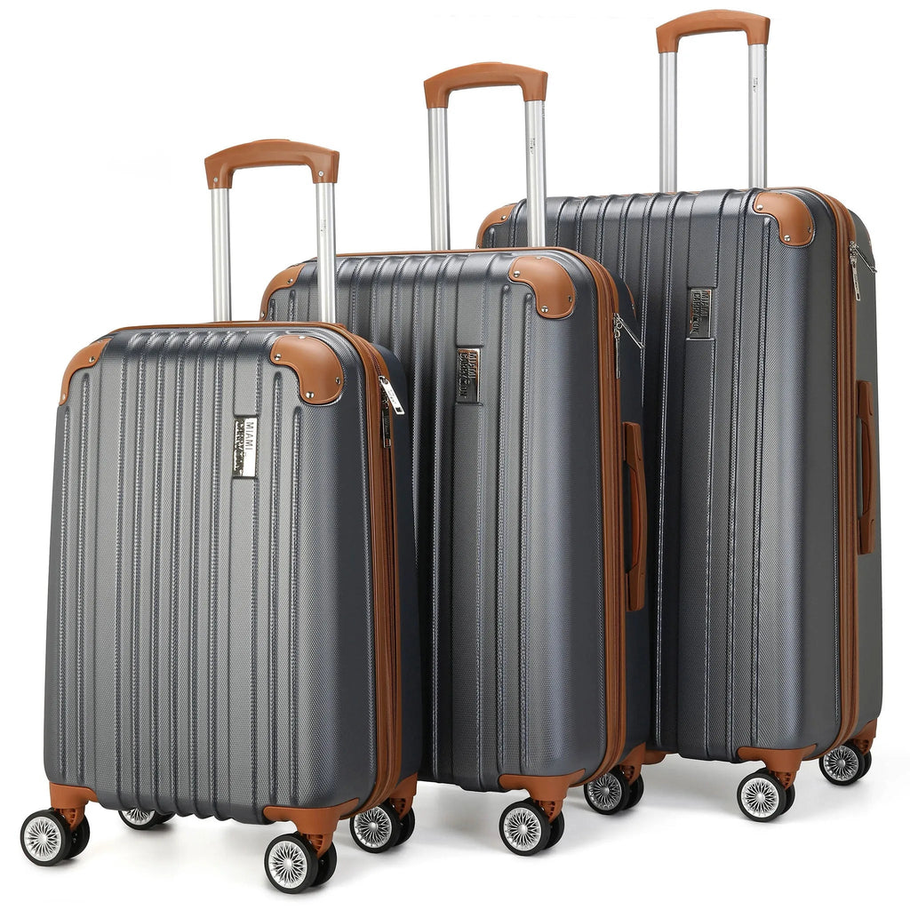 Collins 3 Piece Expandable Retro Luggage Set Travellty