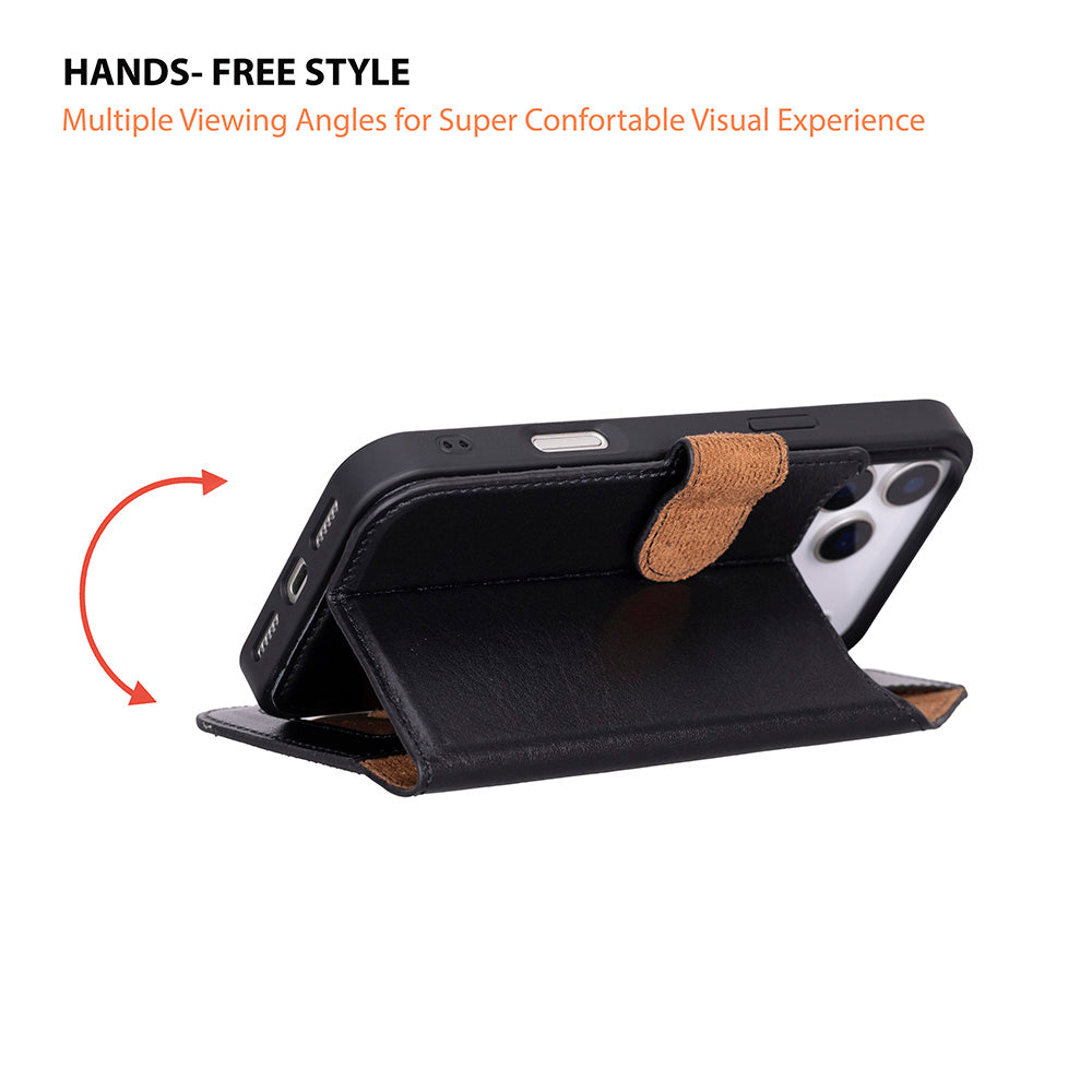 Magic iPhone 17 Pro Leather Detachable Wallet Case Mizuri Leather