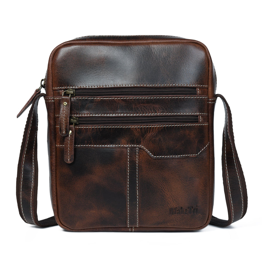 The Compact Messenger- Dark Brown Classy Leather Bags