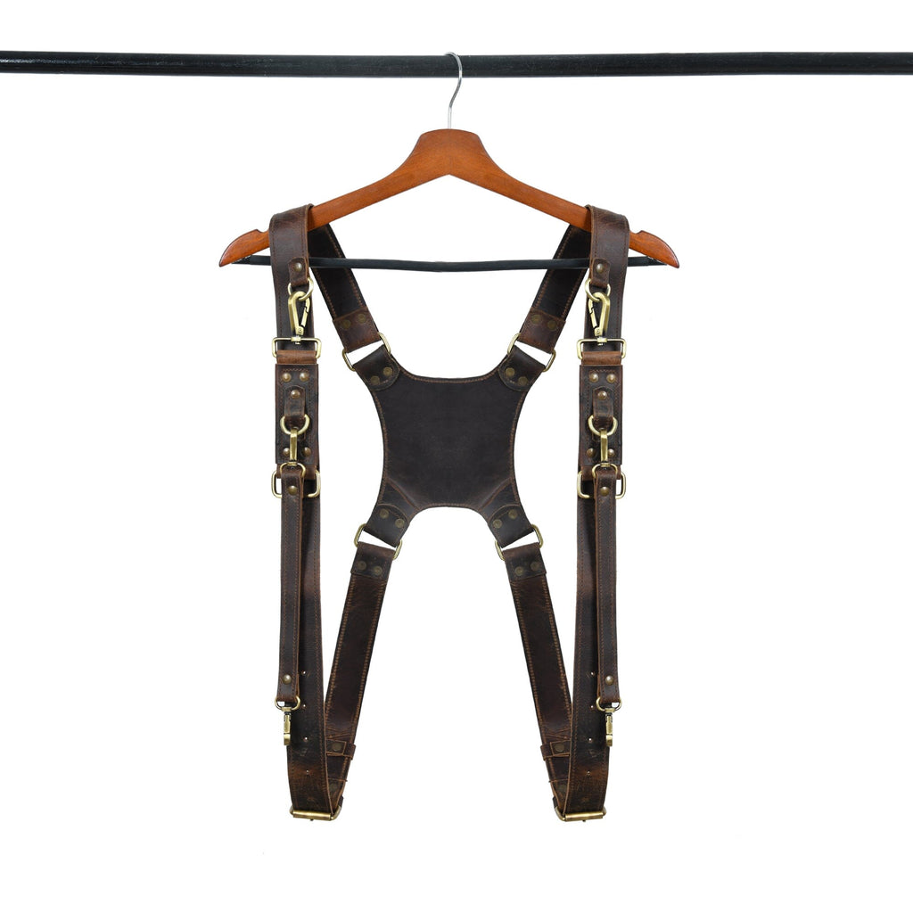 Buffalo Leather Dual Camera Harness Classy Leather Bags