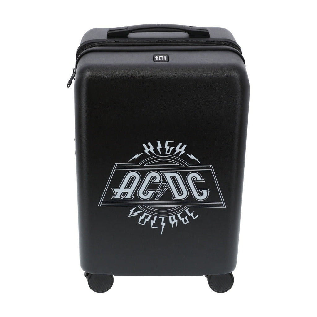 AC/DC 22.5" Spinner Suitcase Black Carry-On Luggage Ful Luggage