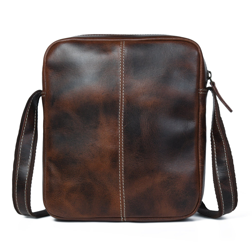 The Compact Messenger- Dark Brown Classy Leather Bags