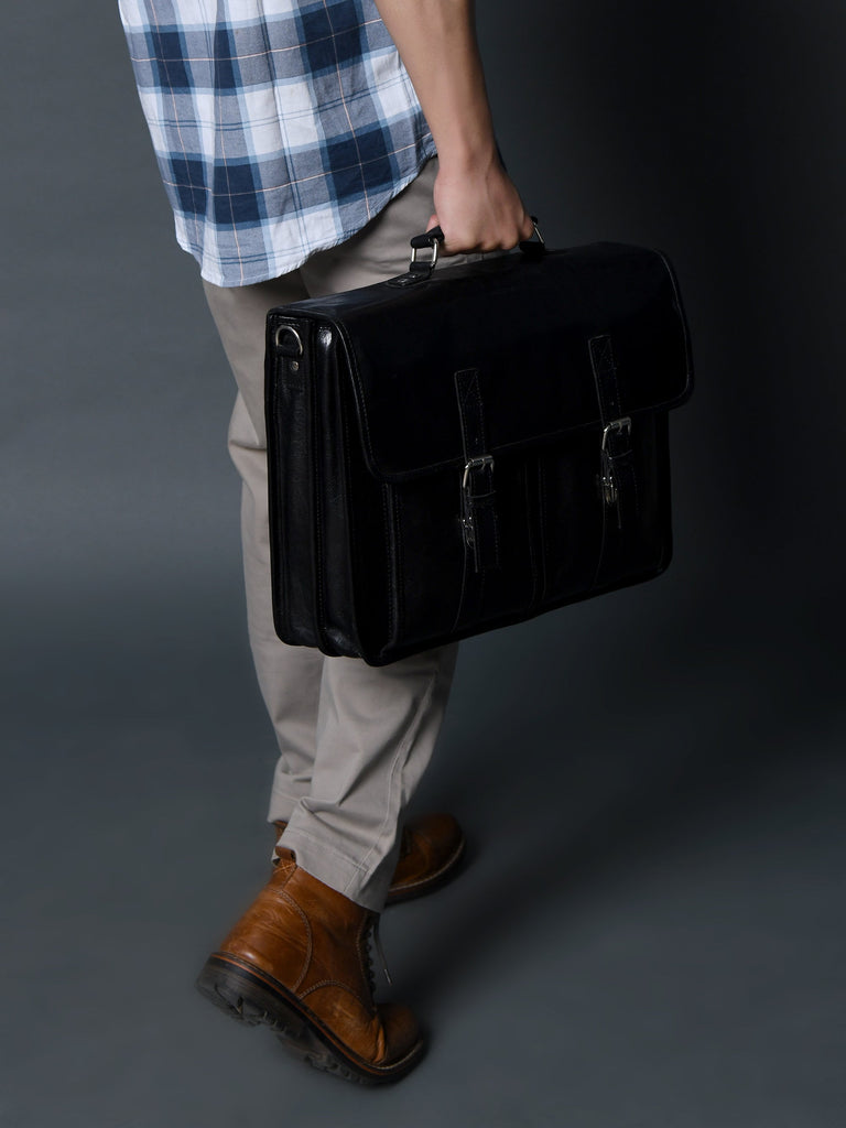 The Architect Black Executive Classy Leather Bags