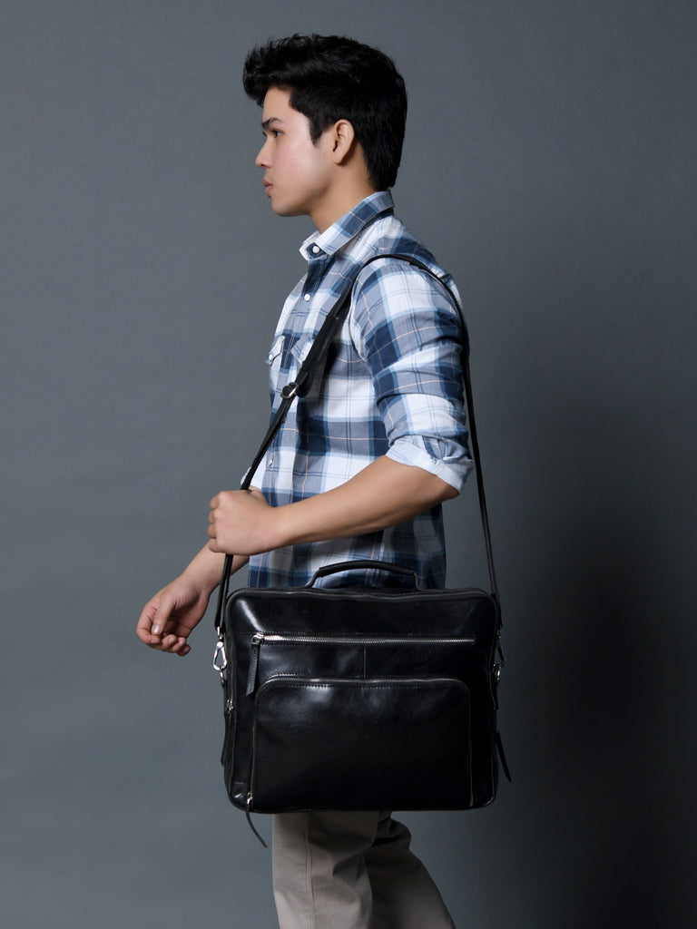 JetBlack Office Travel Briefcase Classy Leather Bags