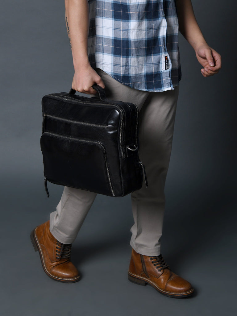 JetBlack Office Travel Briefcase Classy Leather Bags