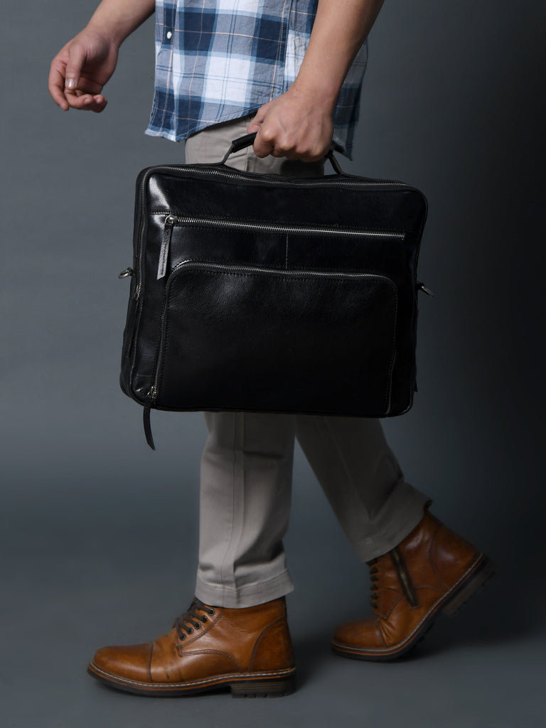 JetBlack Office Travel Briefcase Classy Leather Bags