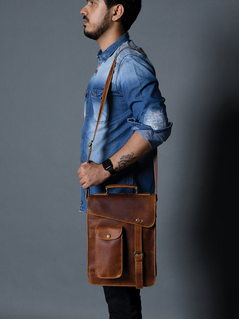 Vintage Explorer Shoulder Crossbody Bag Classy Leather Bags