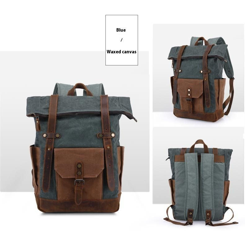 Vintage Oil Wax Waterproof Canvas Traveling Bag Social Buzz eSIMs