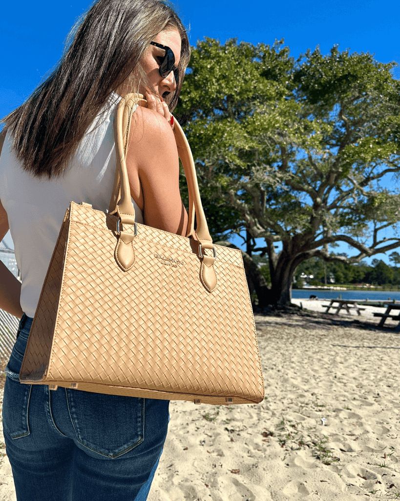 The Montrose Diaper Bag Tote - Dune Baldwin Baby Company