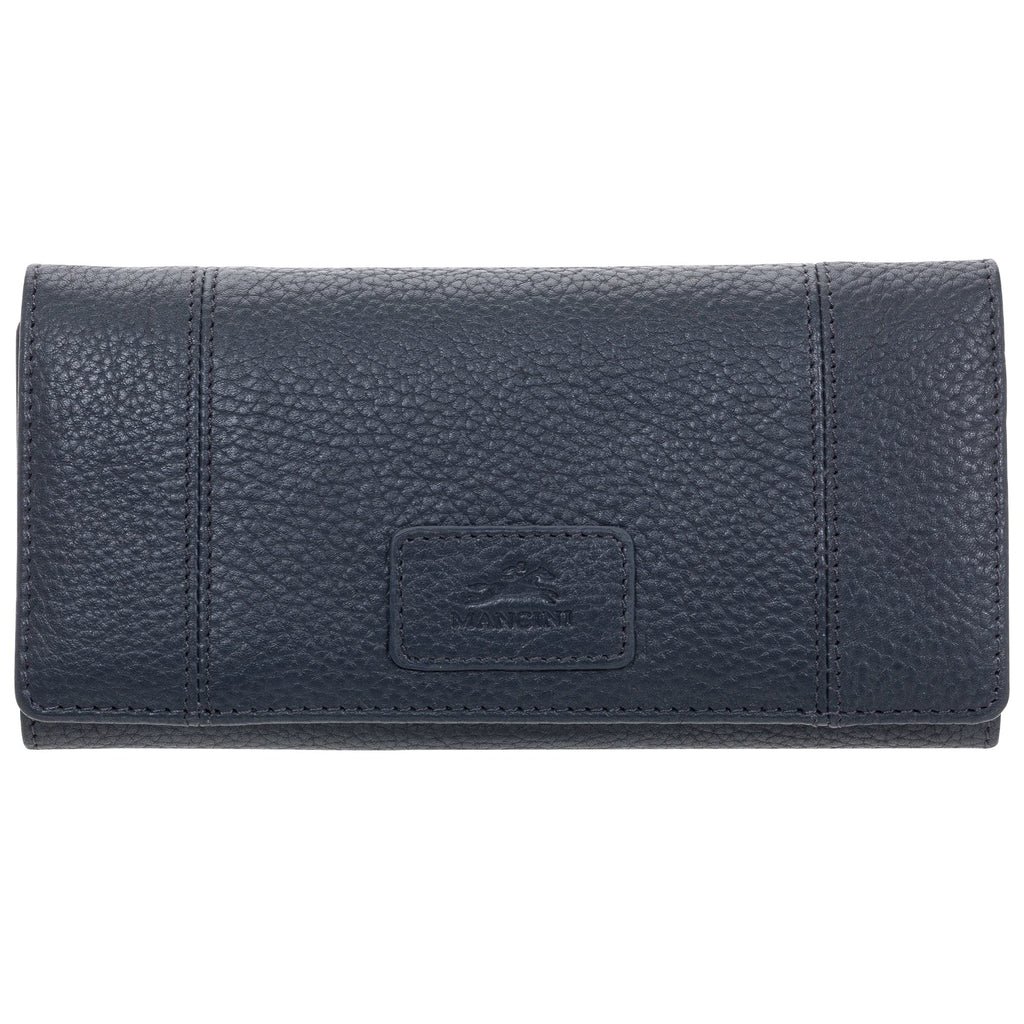 Mancini Pebbled Ladies’ RFID Trifold Wallet Mancini
