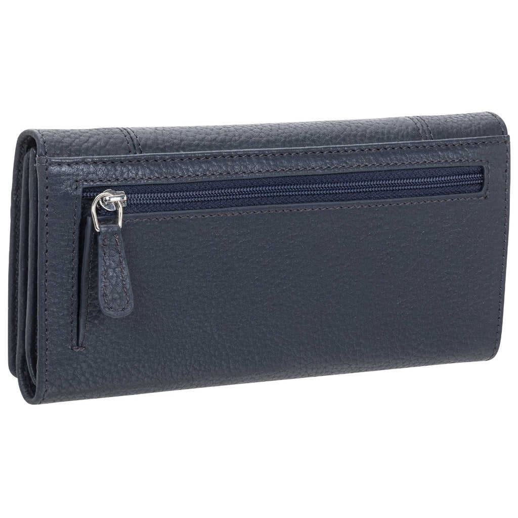 Mancini Pebbled Ladies’ RFID Trifold Wallet Mancini
