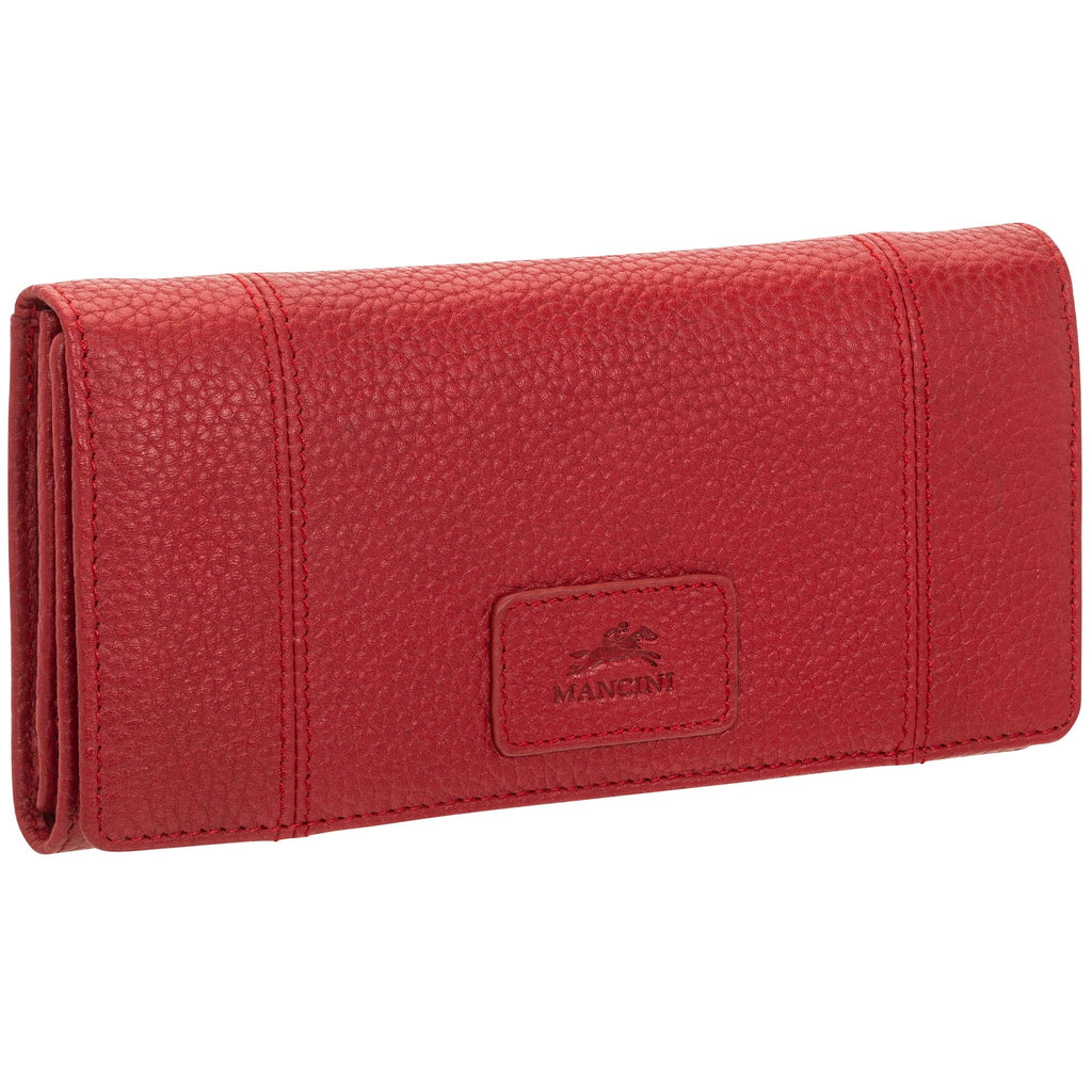 Mancini Pebbled Ladies’ RFID Trifold Wallet Mancini