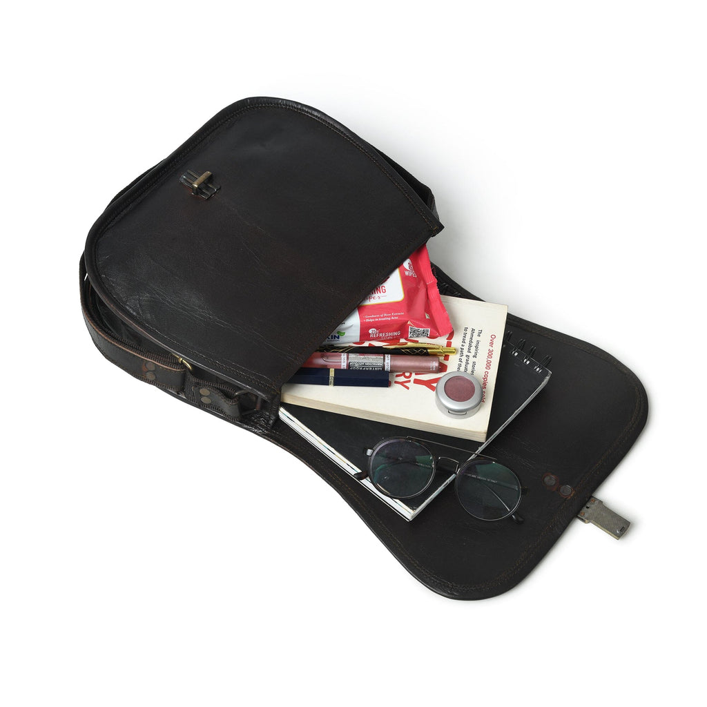 The Black Crossbody Classy Leather Bags