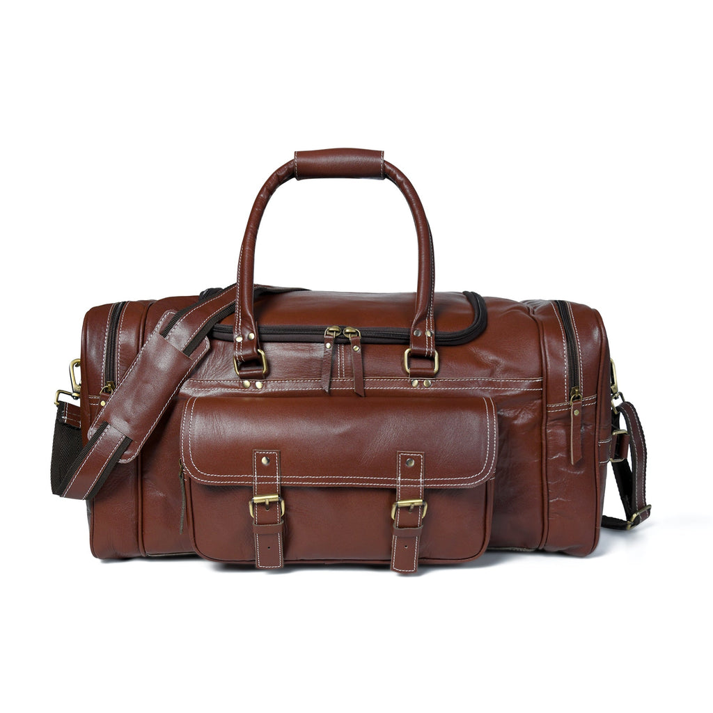 Upgraded Traveler Weekender Duffle Classy Leather Bags