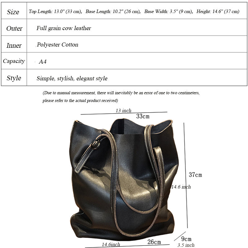 Leather Shoulder Bag for Women, Handmade Full Grain Leather Bags, Leather Satchel Bag for Women RockCow Leather Studio
