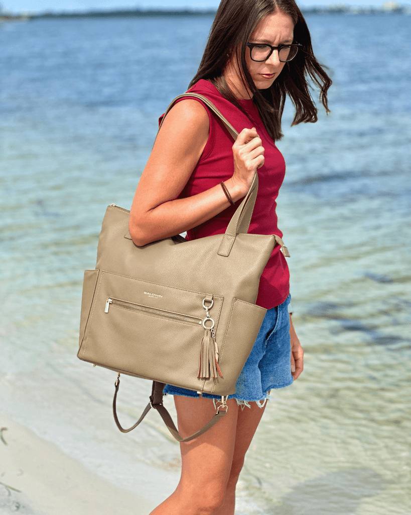 The Lillian Diaper Bag - Driftwood Baldwin Baby Company