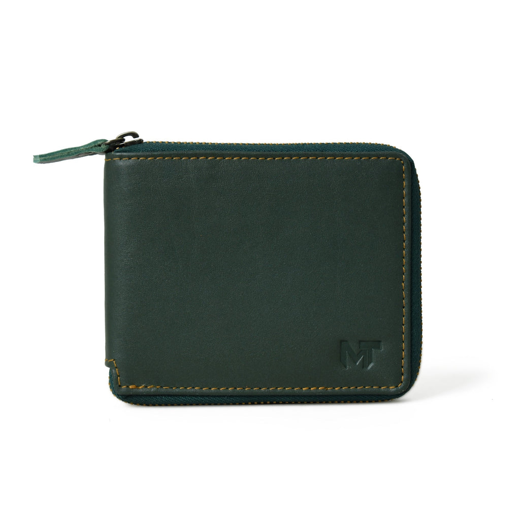 Adams Bi-Fold Wallet- Green Classy Leather Bags