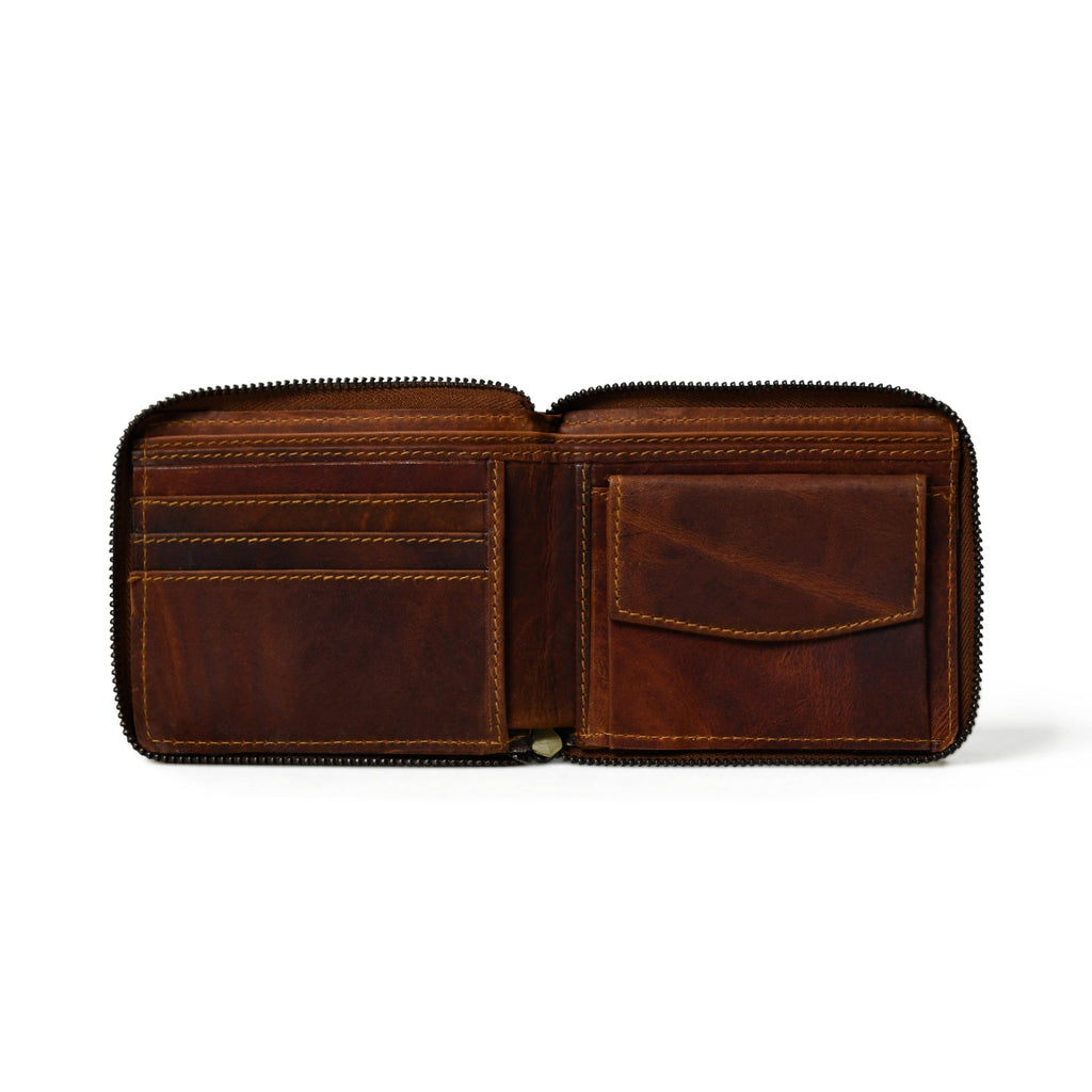 Adams Bi-Fold Wallet- Walnut Brown Classy Leather Bags