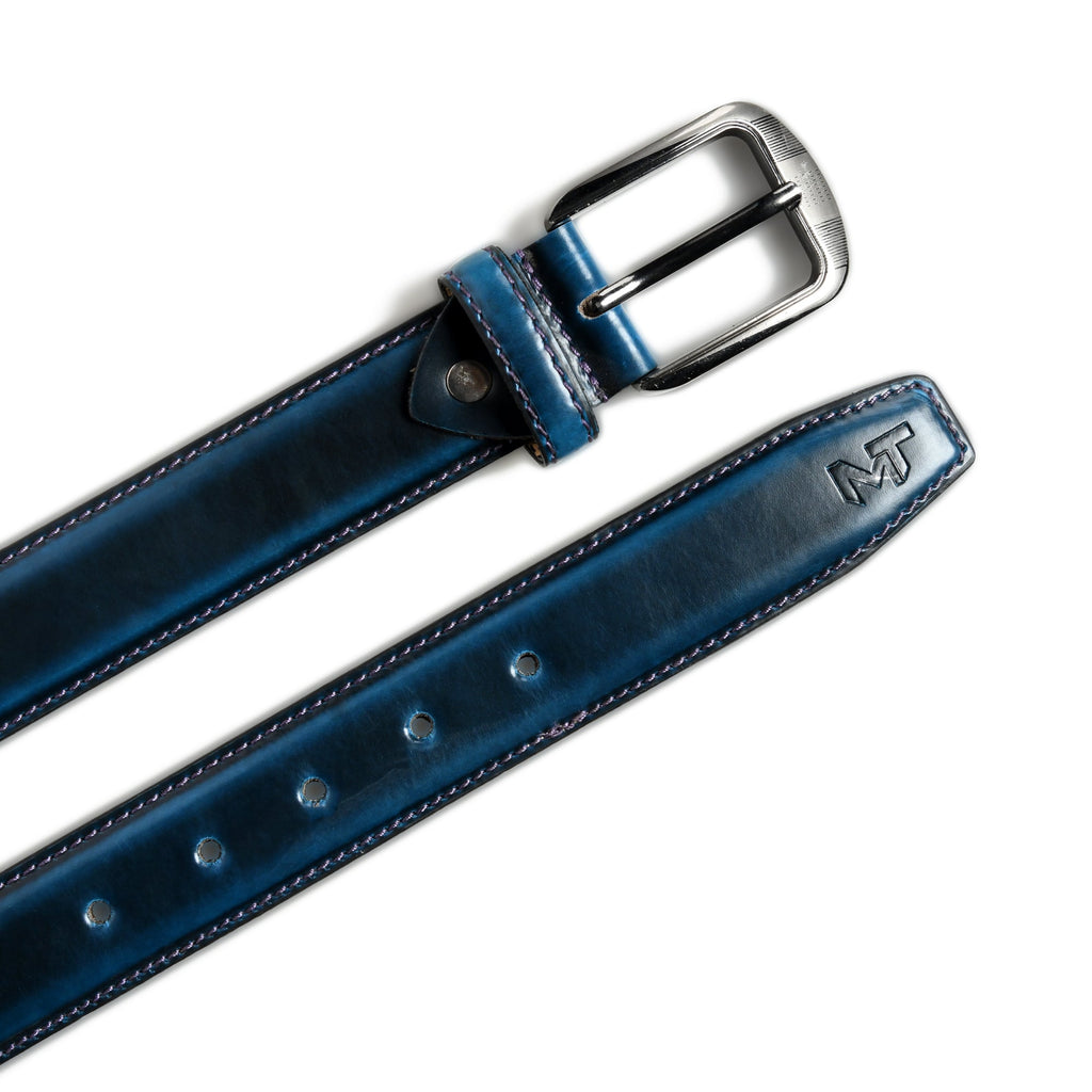 Eclipse Blue Leather Belt Classy Leather Bags