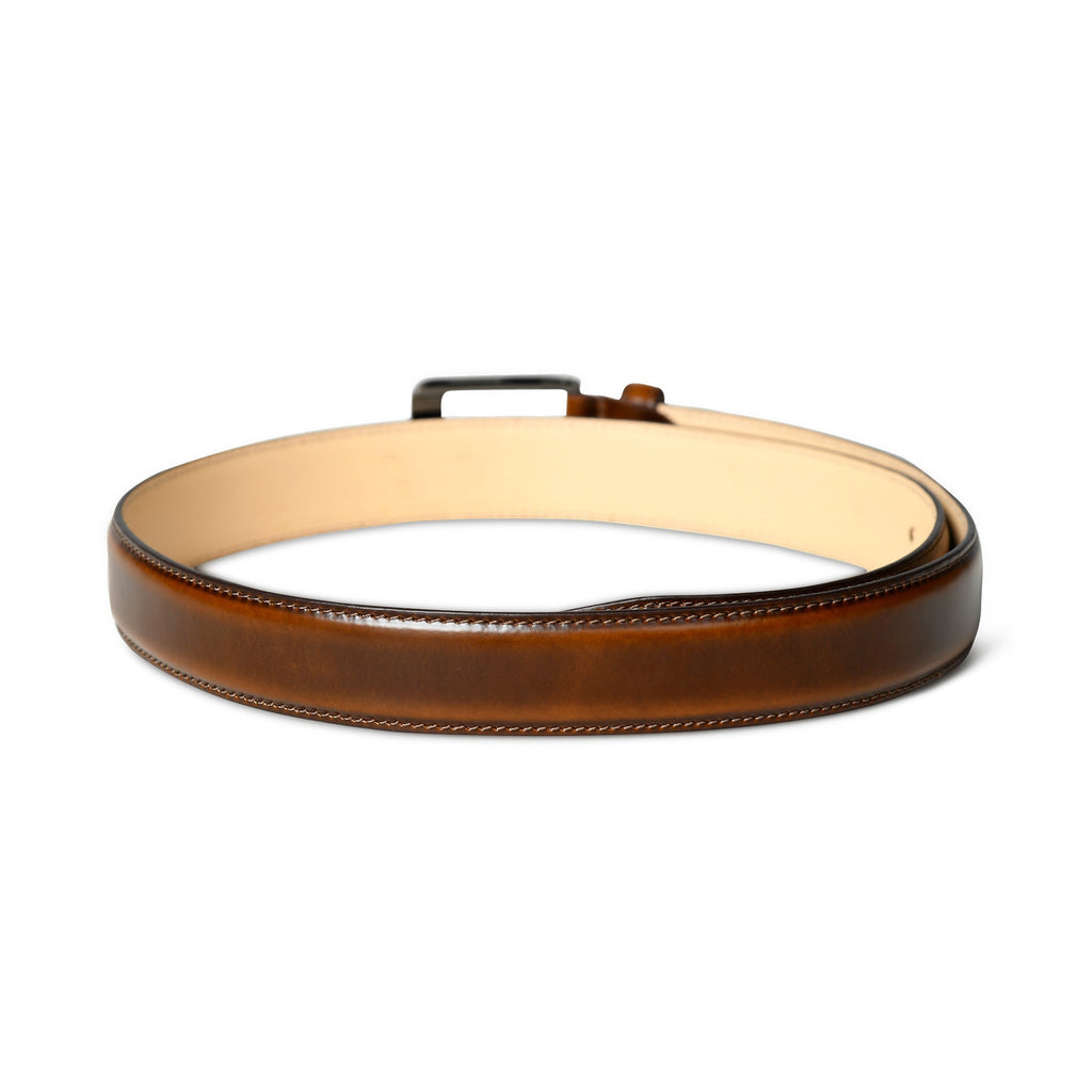 Eclipse Walnut Brown Leather Belt Classy Leather Bags