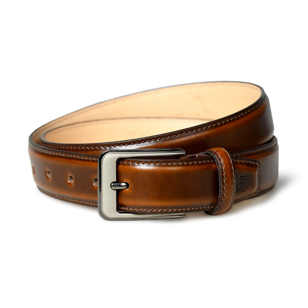 Eclipse Walnut Brown Leather Belt Classy Leather Bags