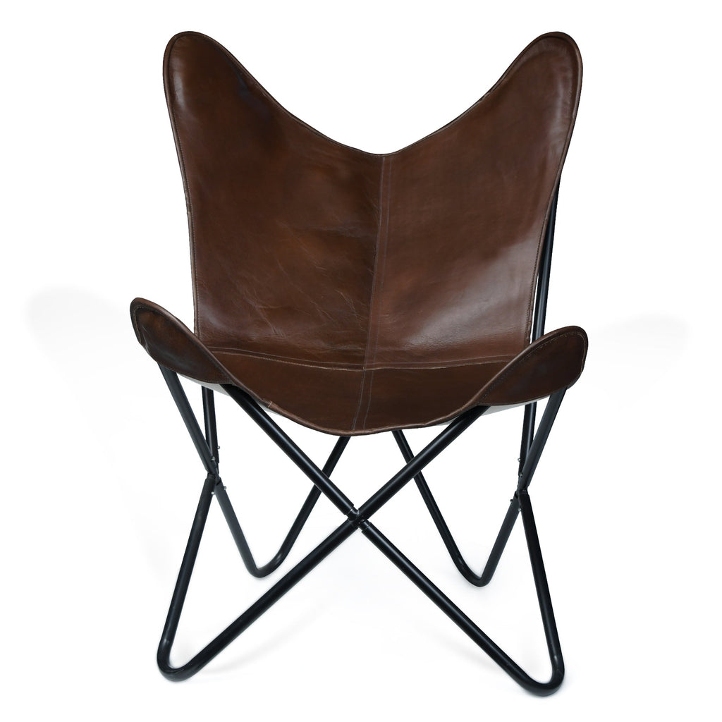 Dark Cuero Butterfly Chair Classy Leather Bags