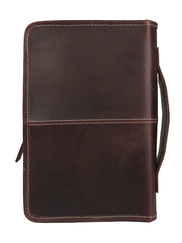 Classic Bible Leather Cover - Choco Classy Leather Bags
