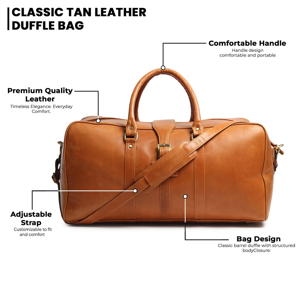 Port Blair Leather Duffle Travel Bag Classy Leather Bags