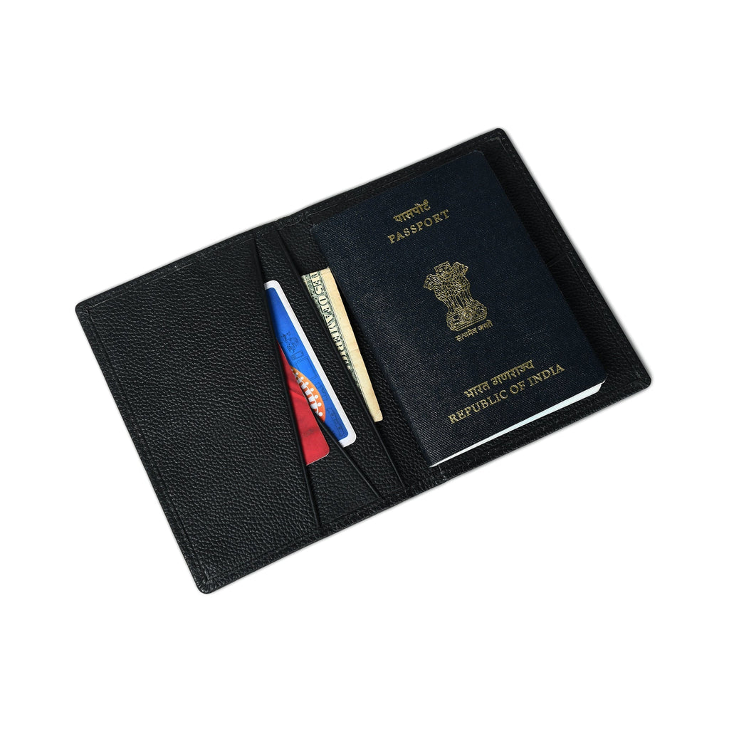 Front Pocket Black Passport Holder Classy Leather Bags
