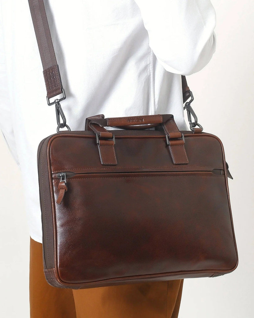 Boconi Garth Slim Leather Briefcase Zipster (Copy) Boconi