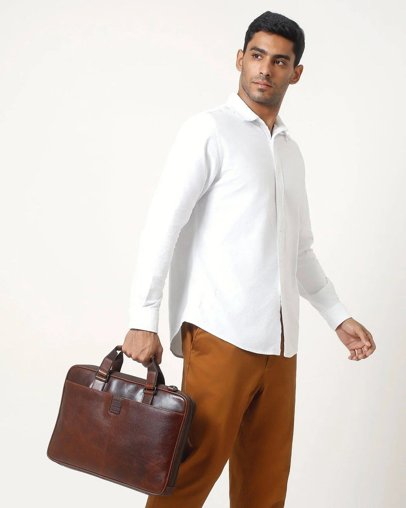 Boconi Garth Slim Leather Briefcase Zipster (Copy) Boconi