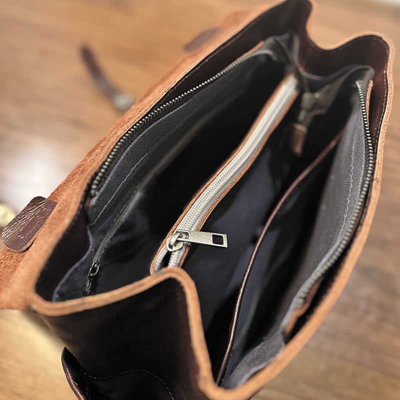 Vintage Womens Leather Backpack, Handmade Full Grain Leather Backpack, Women's Leather Backpack for School RockCow Leather Studio