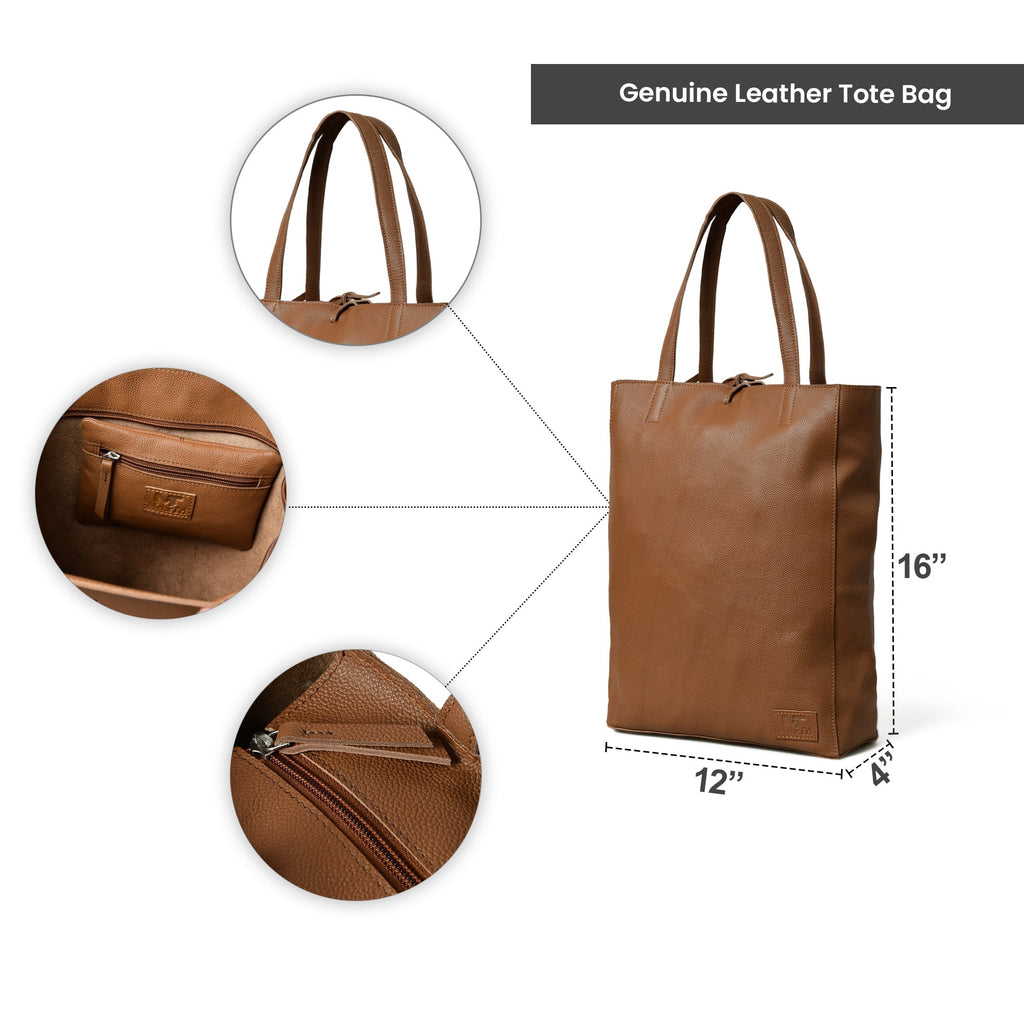 Café Chic Women's Leather Tote Bag Classy Leather Bags