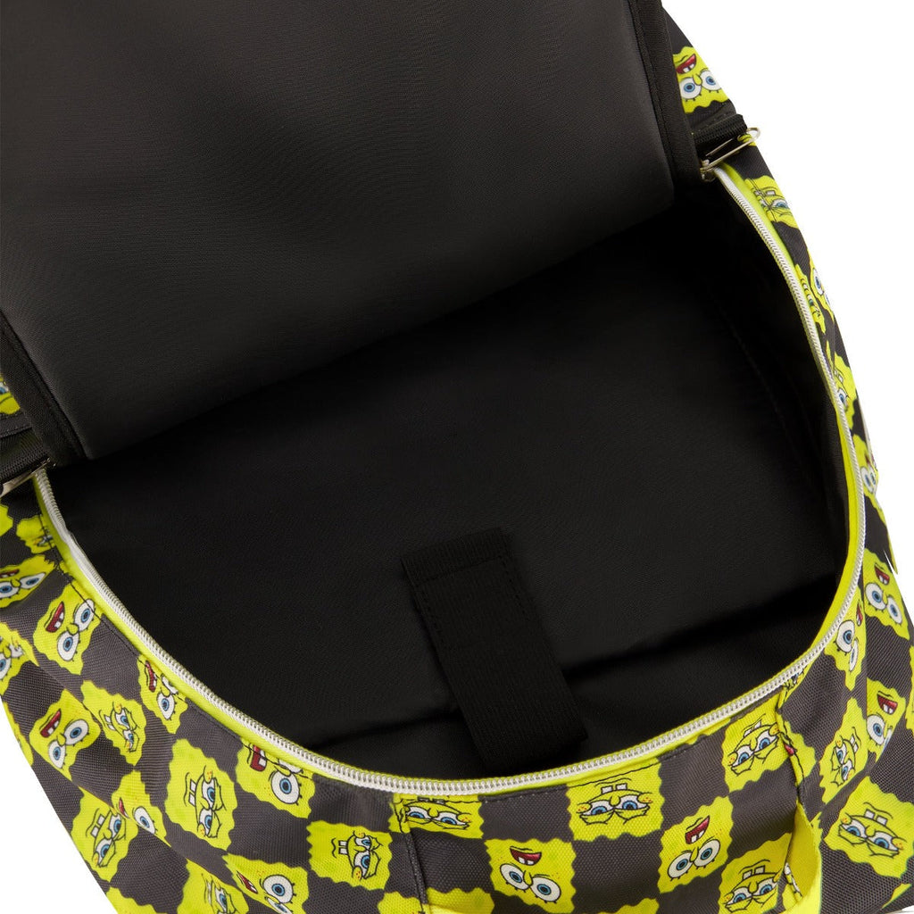 SpongeBob SquarePants Yellow Check Big Face Backpack Ful Luggage