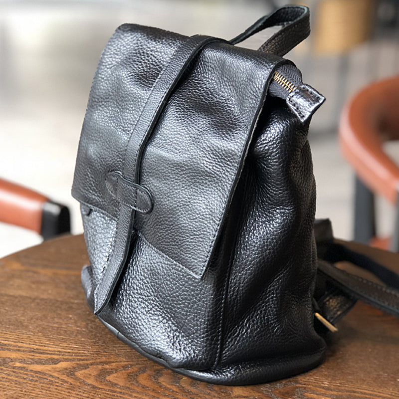 Genuine Leather Backpack Purse for Women, Leather Backpack for School, Full Grain Leather Handmade Bag RockCow Leather Studio