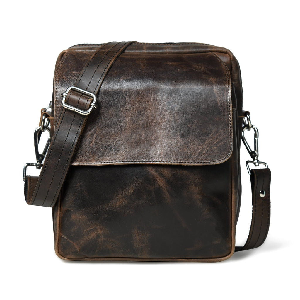 Enzo Brown Side Messenger Classy Leather Bags