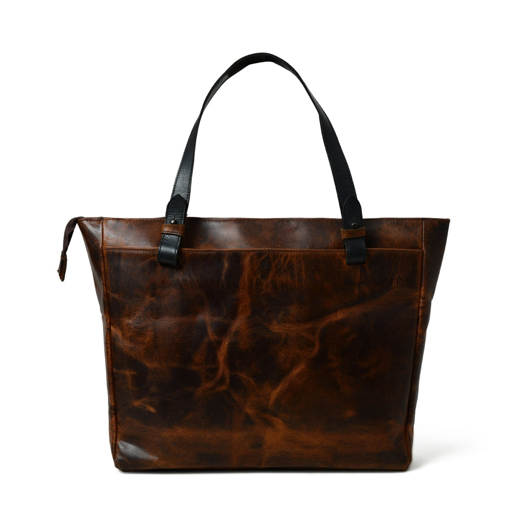 Portland Leather Tote with Zipper Classy Leather Bags