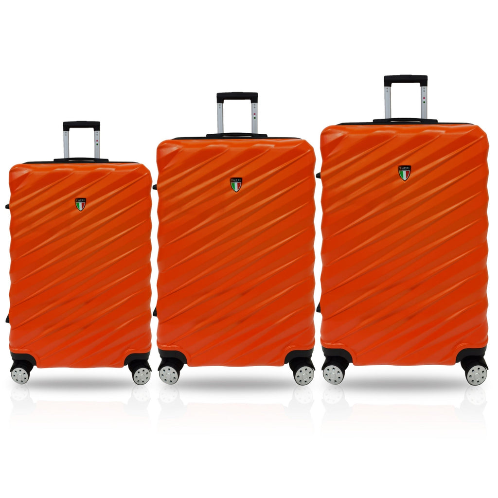 TUCCI Italy DISINVOLTA Fabric 3 PC 20", 24", 28" Luggage Suitcase Set Tucci