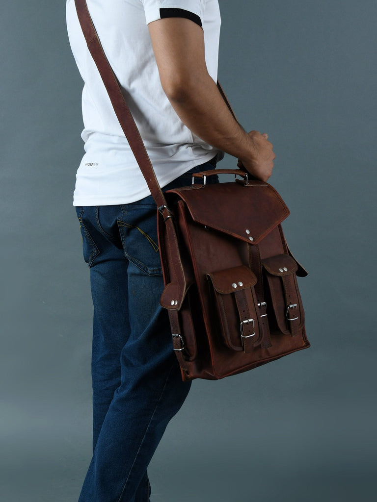 Pre-Historic Convertible Backpack Classy Leather Bags