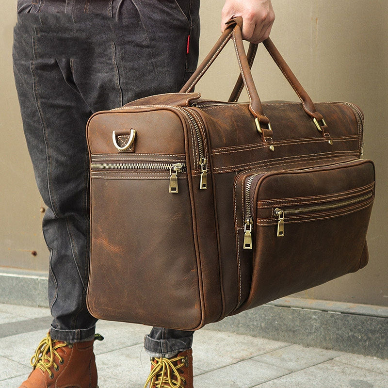 Luggage Crazy Horse Leather Long-distance Travel Social Buzz eSIMs