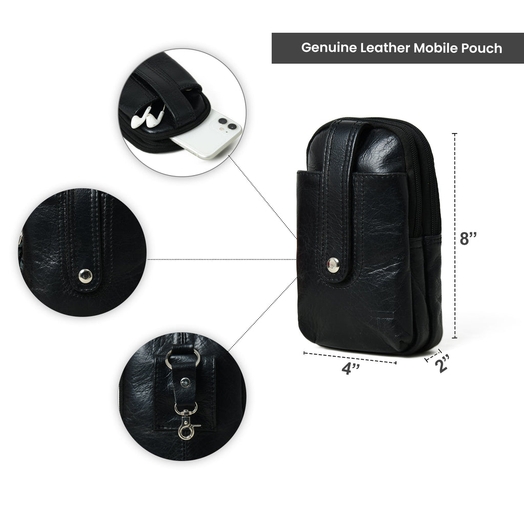 Jet-Set Organizer: Leather Phone Pouch Classy Leather Bags