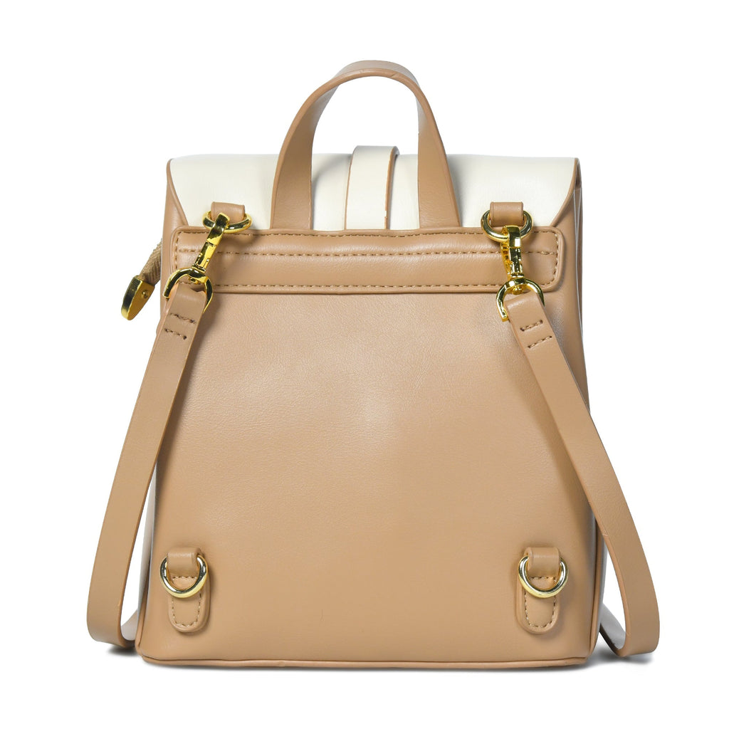Claire Women's Backpack - Beige Classy Leather Bags