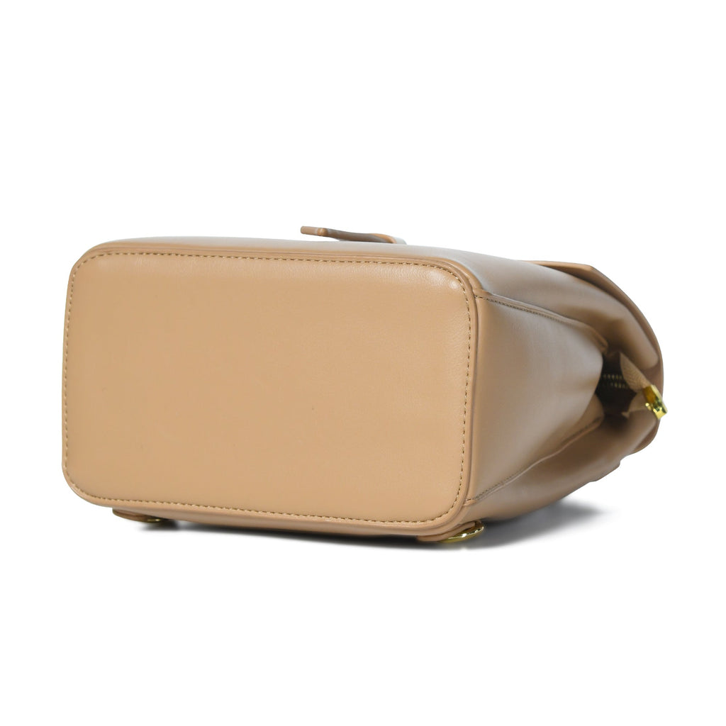 Claire Women's Backpack - Beige Classy Leather Bags
