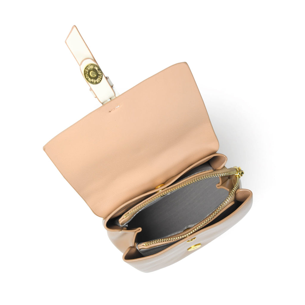 Claire Women's Backpack - Beige Classy Leather Bags