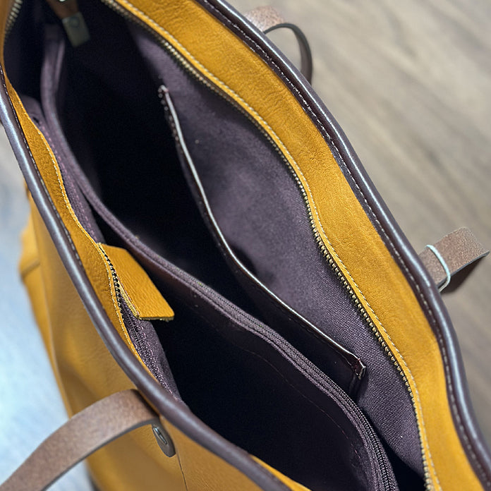 Large Capacity Leather Tote Bag, Leather Travel Tote Bag for Women, Full Grain Leather Shoulder Bag for Work RockCow Leather Studio