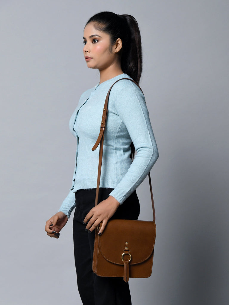 Brown Elegance Crossbody Sling Bag Classy Leather Bags