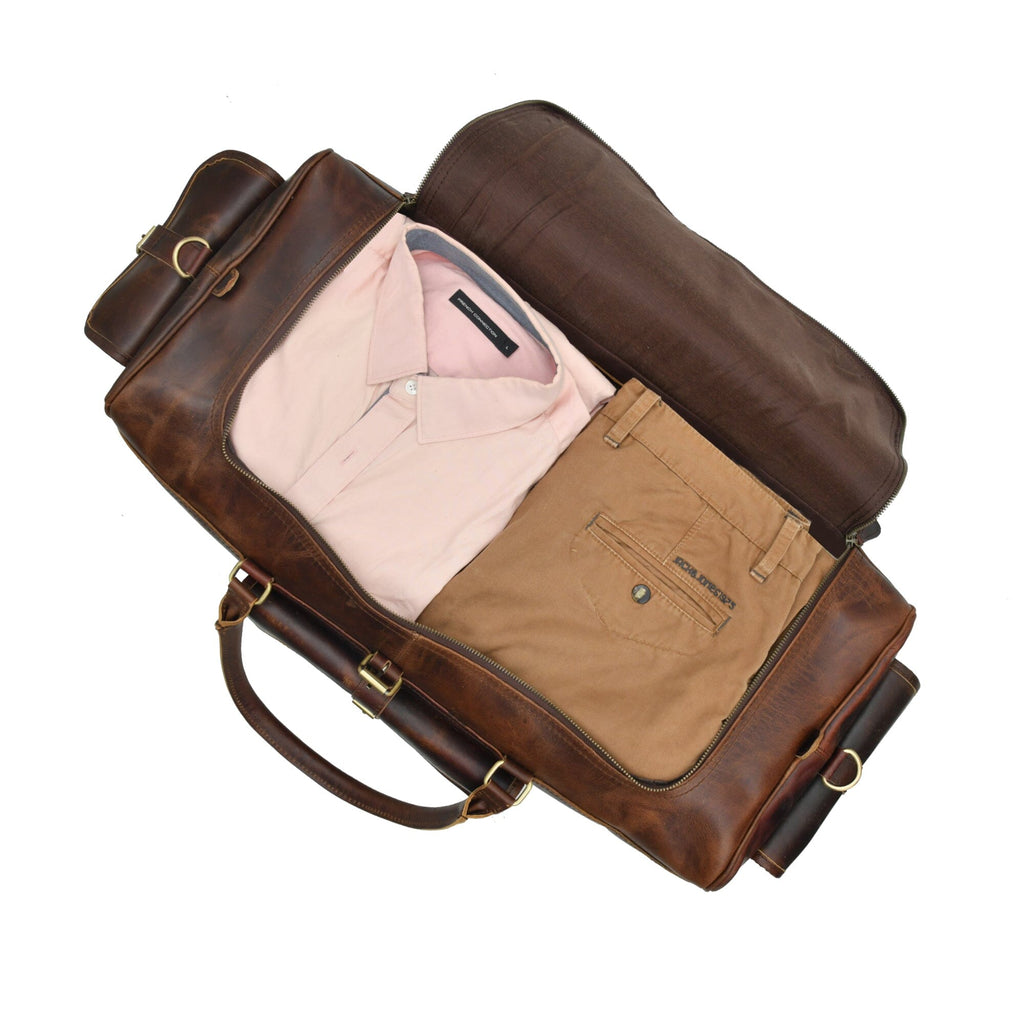 The Stellan Buffalo Duffel Classy Leather Bags