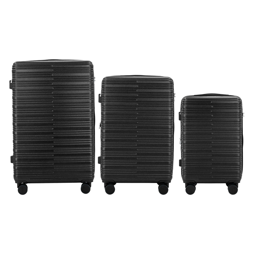 IZOD Romeo Lightweight Expandable ABS 3 Piece Luggage Set - 20", 24", and 28" Sizes with 360° Dual Spinning Wheels and Combo Lock